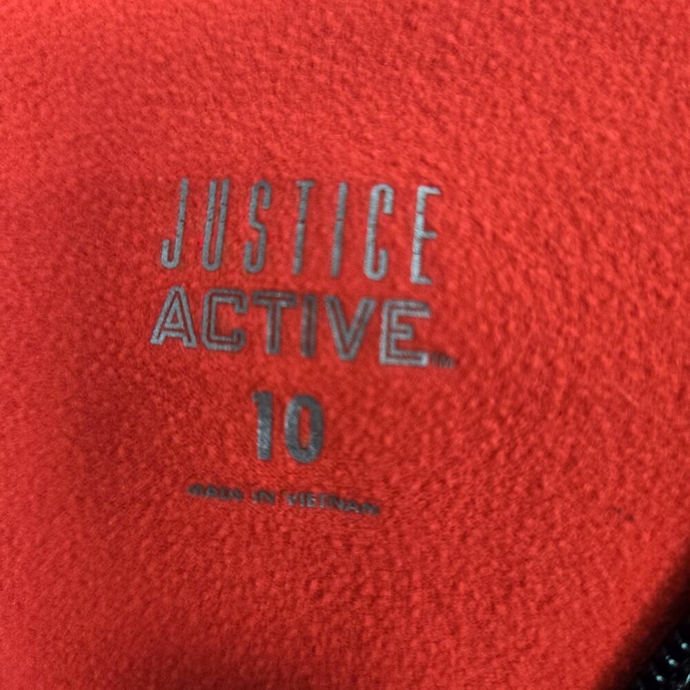 Justice active hooded zip up jacket hot pink softball - Picture 2 of 3